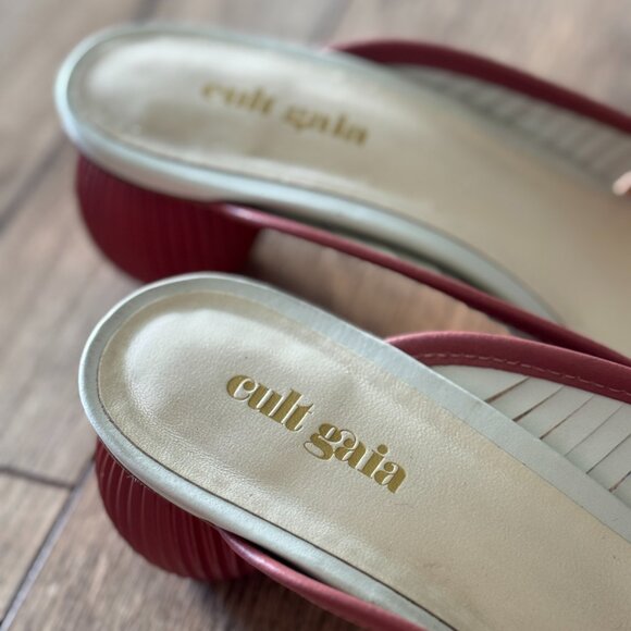 Cult Gaia Alia Mule in Pink & Tan - Picture 5 of 7
